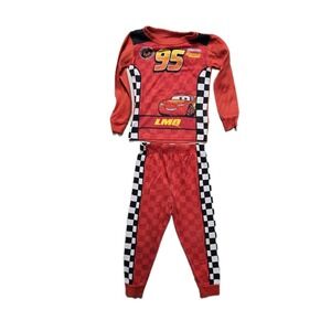 Disney Cars Lightning McQueen Pajamas Set Boys Toddler‎ Size 4T